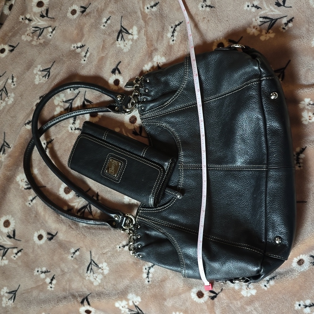 Leather purse wallet set